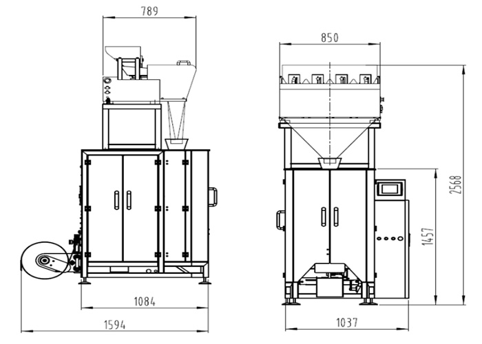 équipement d'emballage de peseuse linéaire à rendement élevé pour emballer de petits granules High Efficiency Linear Weigher Packing Equipment for Packing Small Granules