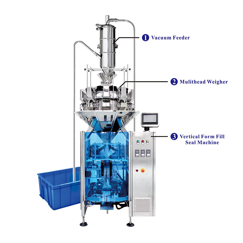 ???? ??????? ???????? ??? ????? ????? ?? ??? ??????? ???????? ?????? ????? ?????? Quantitative Weighing Packaging Machinery with Vacuum Feeder Machine and Multihead Weigher